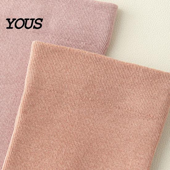 Soft Cotton Blend Socks Crew for Women, Solid Color Mid-calf Socks, Non-binding Lightweight Breathable Hosiery Daily Yoga And Sports, Comfortable