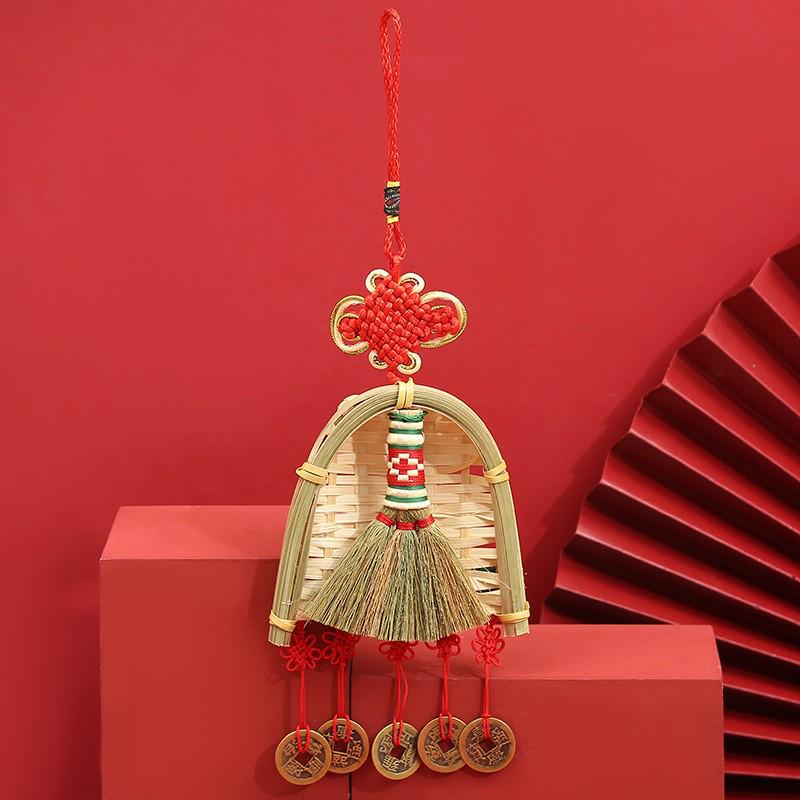 2026 Dragon Boat Festival Mugwort Fan Pendant & Indoor Sachet Bells for Door Handle and Decoration