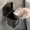 Wall-Mounted Ashtray Stylish Stainless Steel Trash Can Shaped Toilet AshTray No Drilling Required for Hotel Home Decor Ashtray