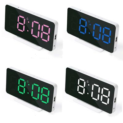 Digital Mirror Surface USB Elektryczny budzik LED z funkcją drzemki na biurku