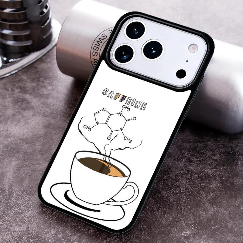Science Chemistry Caffeine Phone Case For iPhone 17,16e,15,14,13,12,11,Mini,Pro,MAX Soft Silicone Cover