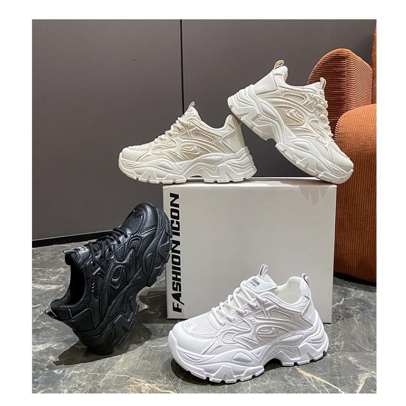 Black Internet Celebrity Thick Soled Fashionable Student Sports Shoes Casual Women's Shoes Spring