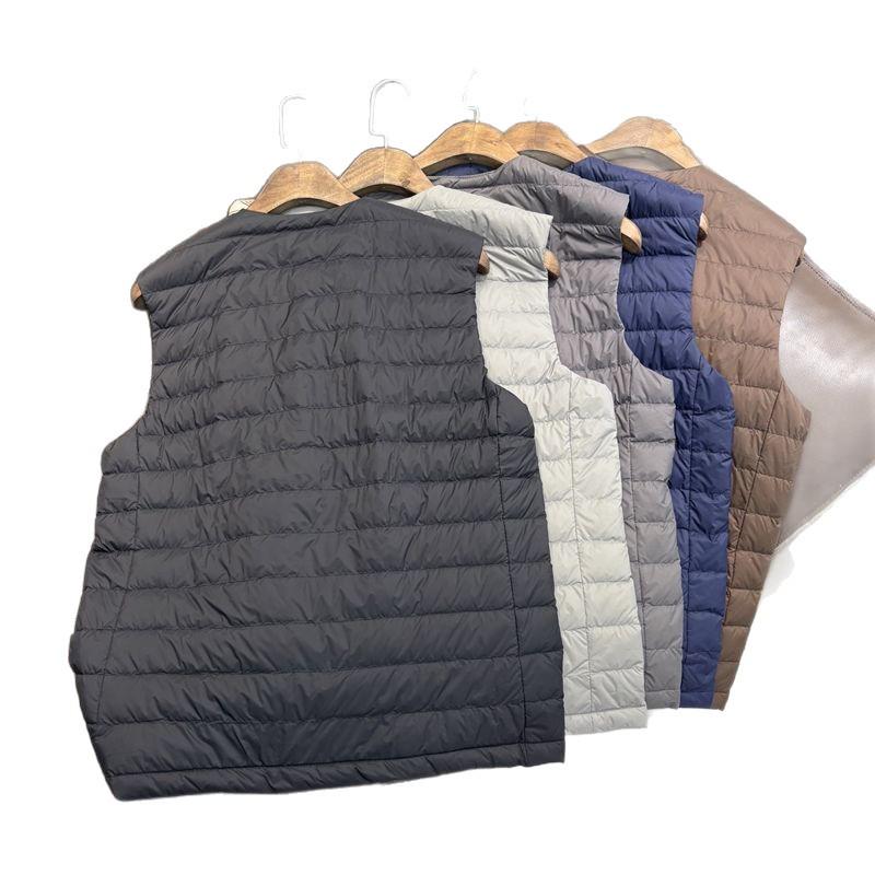 Colete de Penas Leve - Grande, Corte Justo, Quente, Colete Outono/Inverno, Unissexo, Sem Mangas.