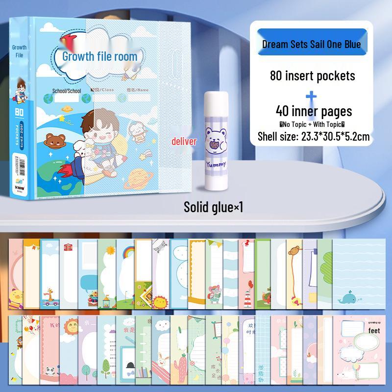 Children's Loose-Leaf Memory Book: Growth Record, Artworks, Photos & Kindergarten Keepsakes