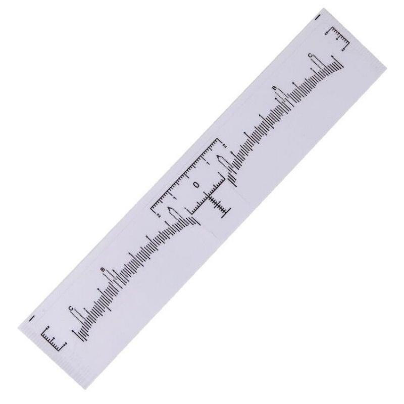 20-100pcs Eyebrow Ruler Stickers Disposable Adhesive Measurement Stencils for Microblading Tattoo Brow Makeup Tools Salon Use
