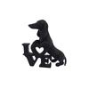 3D Printed Love Dog Ornament Cute Dog Statue Funny Animal Sculpture  Dog Lover