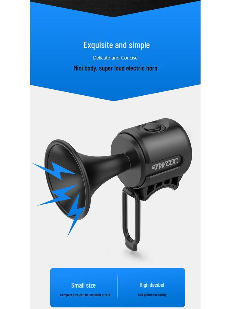 TWOOC Waterproof Electric Bicycle Horn with Long Battery Life for Mountain Bikes