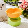 Flower-Shaped Cat Food Bowl, Ceramic Pet Water Bowl - Cute Pet Accessories