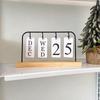 Wooden Desktop Flip Calendar Turn Page Design Vintage Standing Calendar Creative Series Date Display Wooden Calendar
