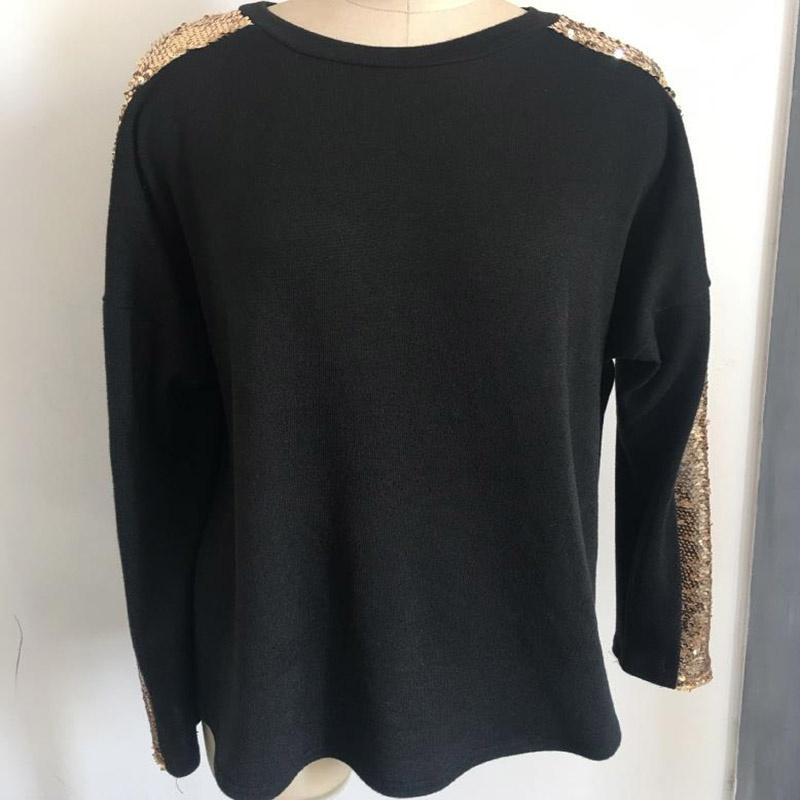 Women Ladies Sweatshirts Loose Blouse Long Sleeve Sequined Casual T-shirts Tops With Premium Quality Comfort And Stylish Versatility