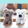 Realistic Westie Plush Toy Keychain Durable Pp Cotton Stuffed Dog Gift For Kids