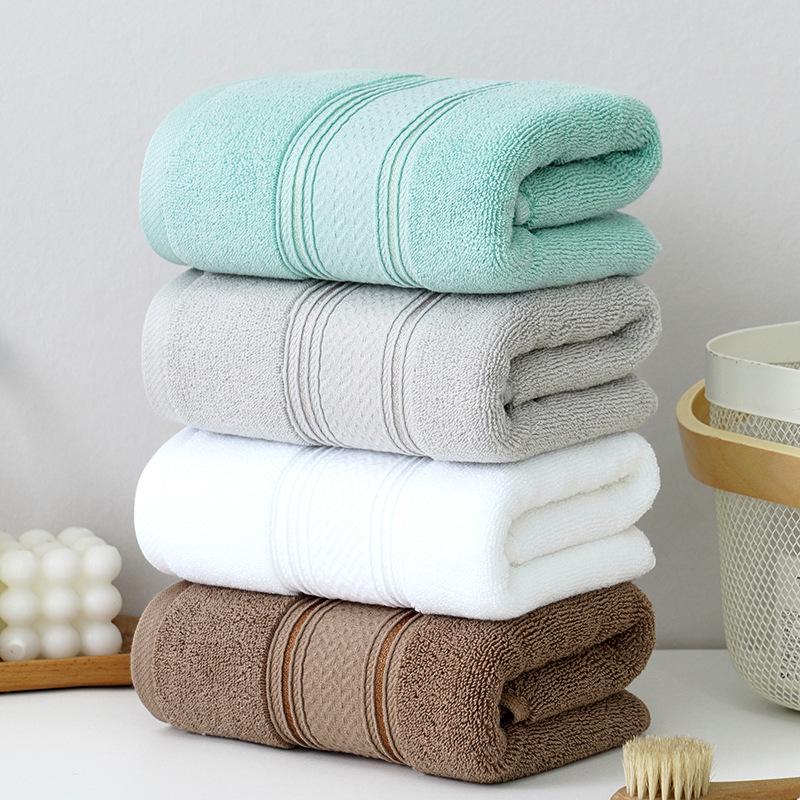 40x80 Large Satin Border Face Towel, 200g, Solid Color, Embroidered Name, Gift Logo, Thickened