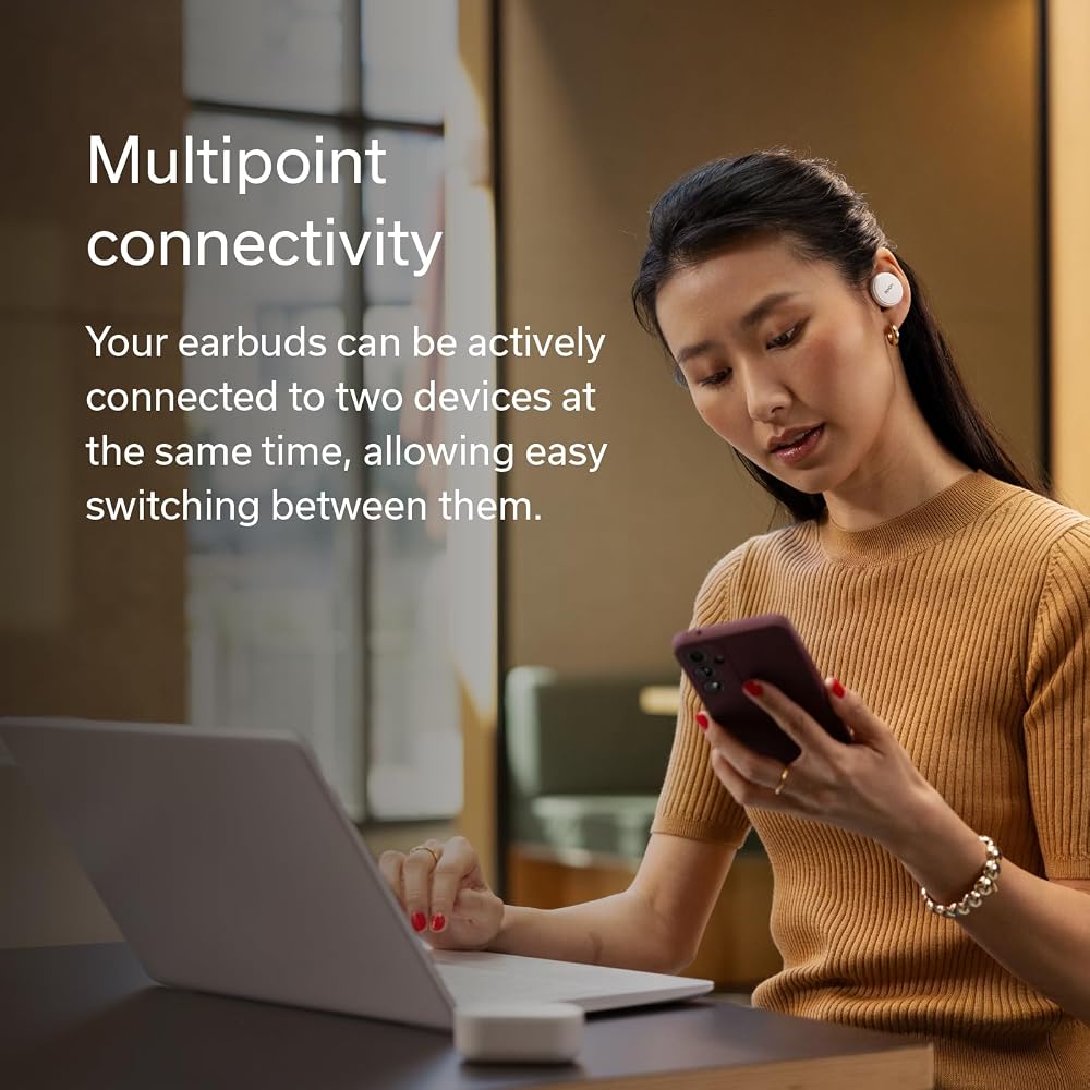Denon PerL Pro AH-C15PL Wireless Earphones with Bluetooth, Personalization Features, Adaptive Active Noise Cancellation, Multipoint Connectivity, Loss