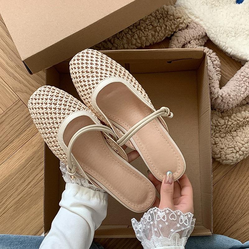 Fashion Women Mesh Ballet Flats Fishnet Ballerina Flats Comfortable Round Toe Ballet Shoes Breathable Casual Walking Shoes for Commuting