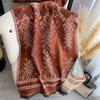 Women Ethnic Bohemia Two Sided Print Imitation Cashmere Scarf Soft Warm Pashmina Shawl Autumn Winter Coldproof Windproof Blanket