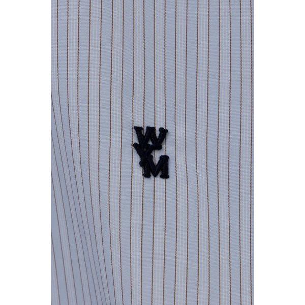 [wooyoungmi] Blue Stripe Cotton Shirt W263SH04826L