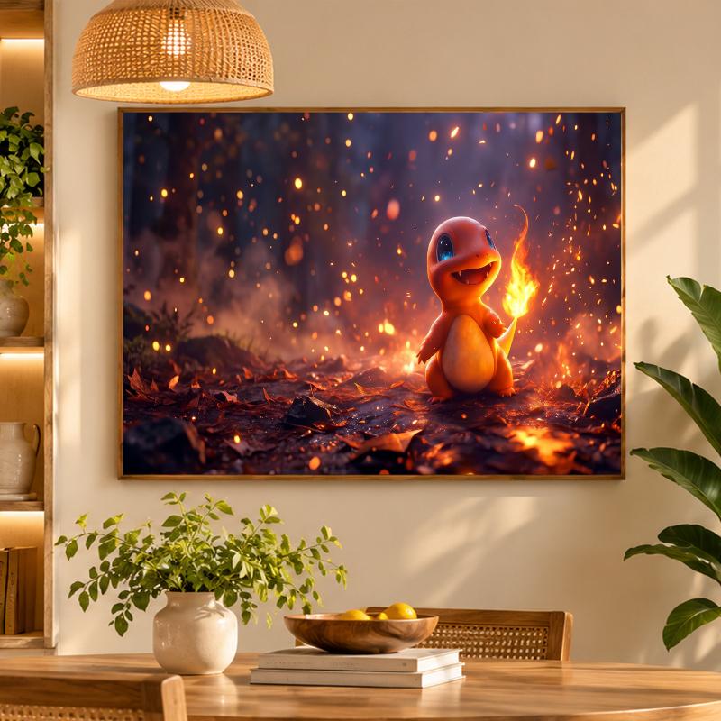 5D Diamond Painting Charmander DIY Full Drill Diamond Art Kit Home Decoration
