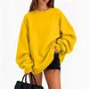 Women's Fall Winter Casual Crewneck Sweatshirt Color Long Sleeve Top