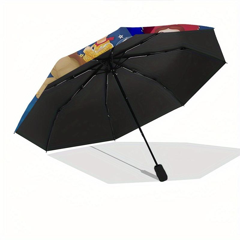 Toy Story, Woody Automatic Opening and Closing Umbrella, Compact Travel Umbrella, Lightweight and Portable, Suitable for Beach Commuting Bus
