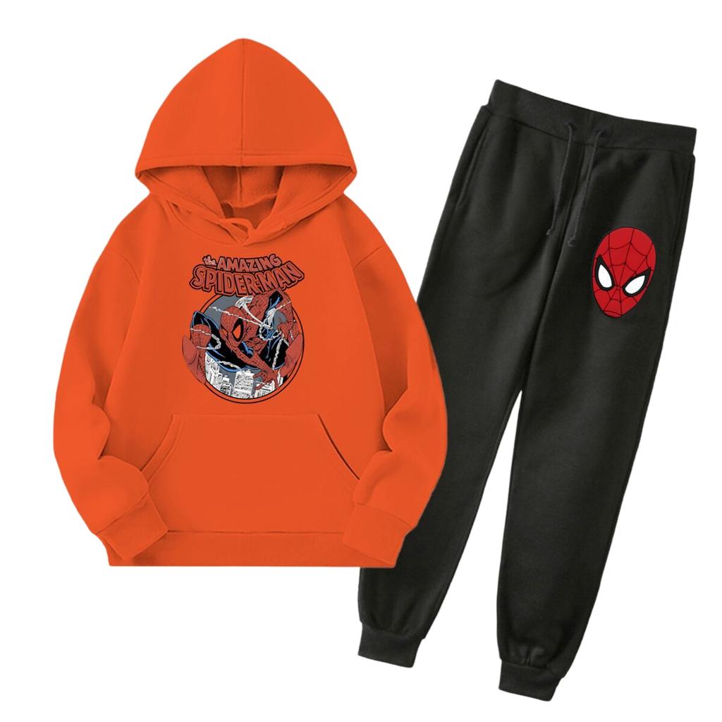 Kids Hoodie and Sweatpants Set Graphic Print with Pockets for Boys and Girls
