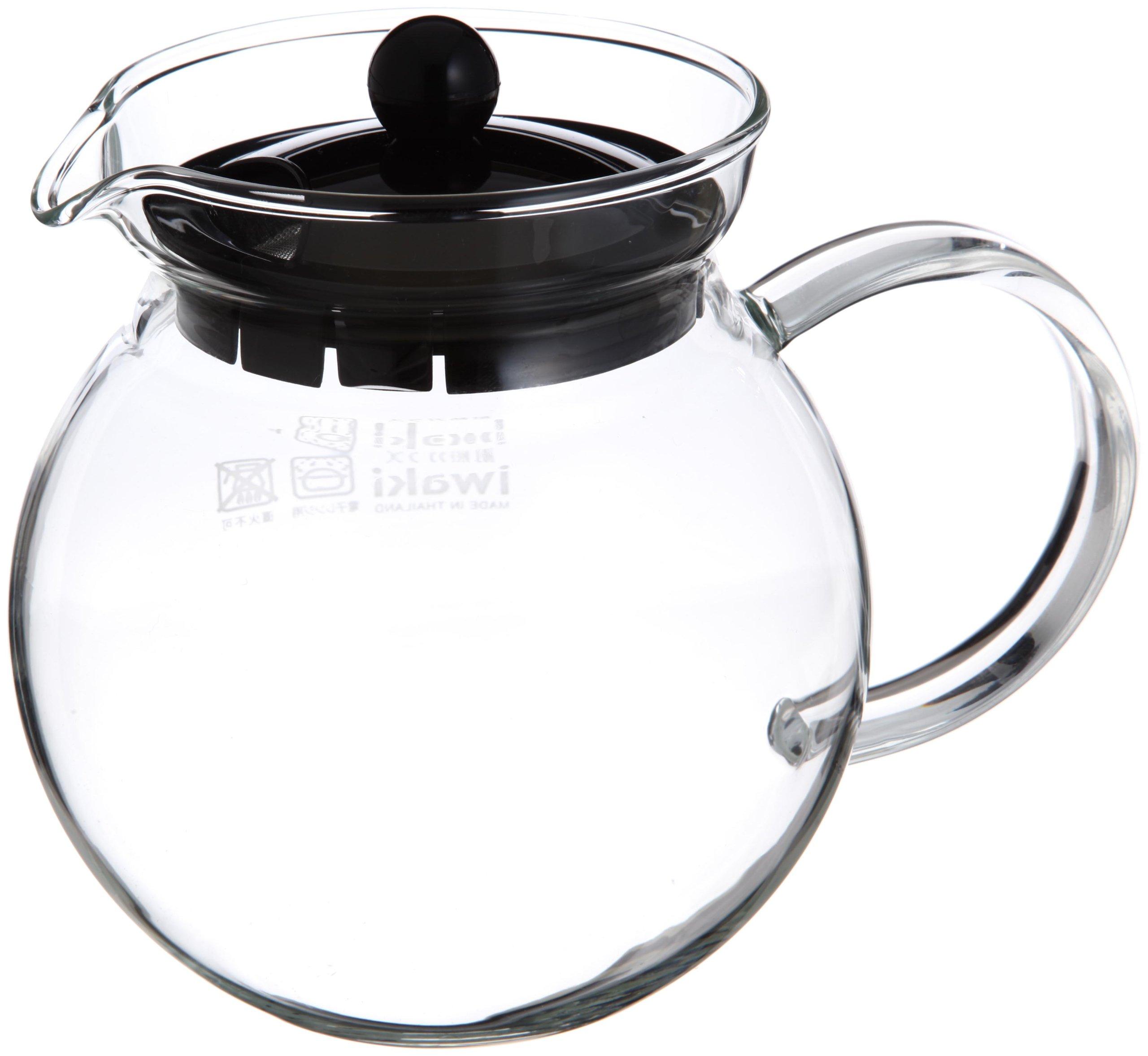 

iwaki Стеклянный чайник Jumping Teapot черный 640 мл термостойкий KT894T-BK