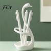 Compact Multi-use Organizer 3D Printed Elegant Swan Storage Rack with Ventilation And Draining Base, Artistic Desktop Decoration Multi-Purpose