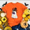 Halloween Unisexs Shirt Cute Halloween Ghost Shirt Halloween Party ShirtUnisex Summer Round Neck Tee Shirt Femme TShirts
