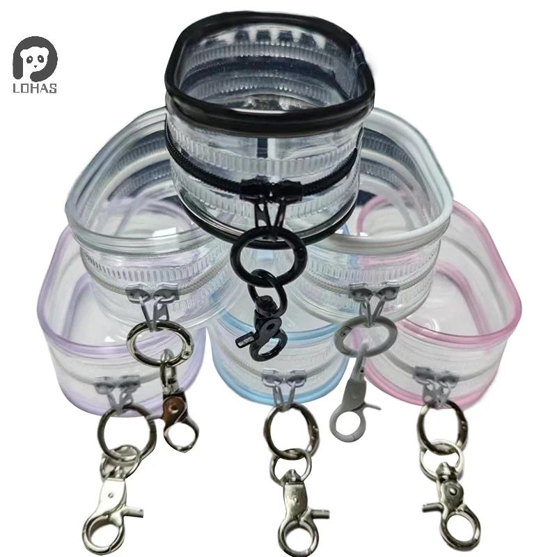 Cute Doll Bag Organization Dustproof Case Jewelry Organizer Plastic Transparent Storage Box Pouch Mystery Box With Keychain
