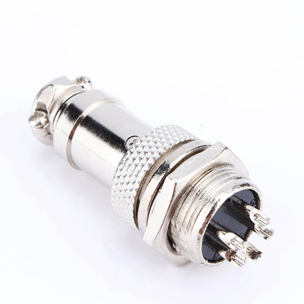 1set GX16 5Pins Schraube Typ Elektrische Luftfahrt Steckdose Stecker Neue