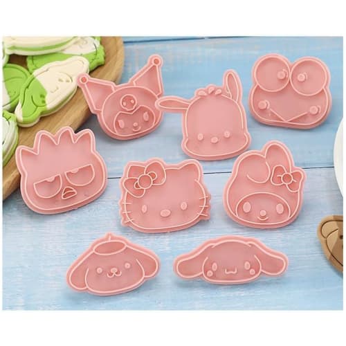 Set of 8 YAYAMIYA Cookie Cutter, DIY Biscuit Baking Tools, Press-Type, Perfect for Baking, Kitchen, Kids, Prizes, Lunch Boxes, and More. Popular As a