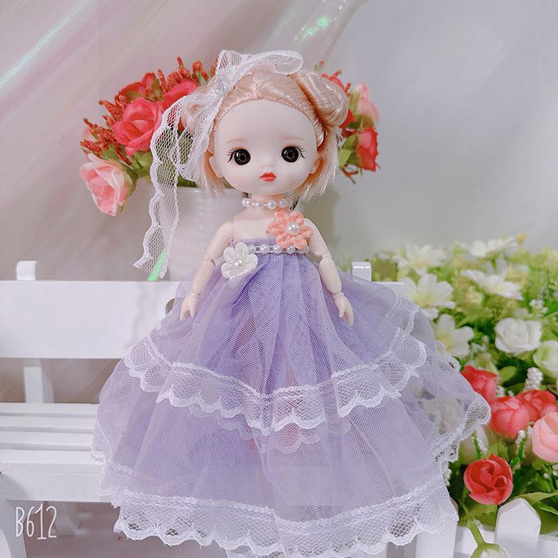 17Cm Barbie Doll Small Doll Girl Princess Doll Mini Play House Doll Small Toy