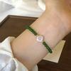 Green Jasper Irregular Freshwater Pearl Bracelet - Elastic Adjustable Bead Necklace - Small-sized Agate Bracelet for The Niche Market