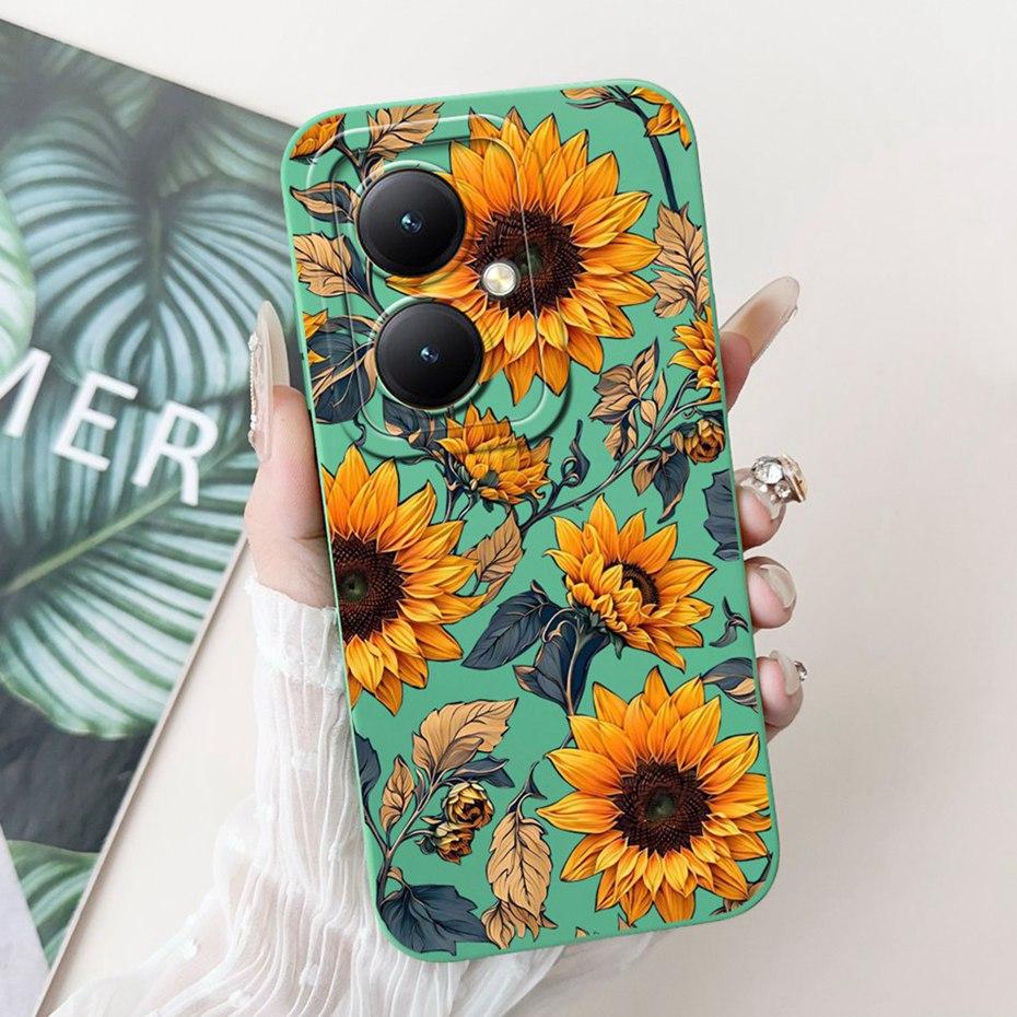 For Vivo Y35+ Y35m+ 5G Lens Protective Phone Case For Vivo Y35Plus Y35M Plus 5G Lovely Pattern Soft Silicone Jelly Cases