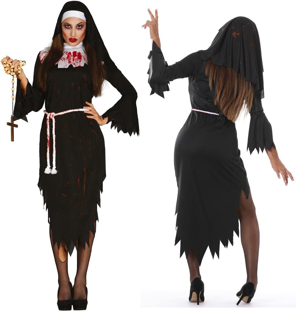 Kostium Strój Zakonnica Zombie Halloween 42-44 L