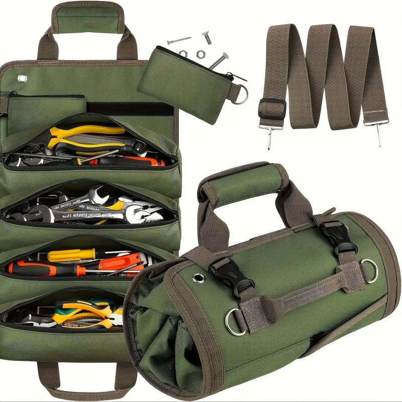 Borsa porta attrezzi multiuso di alta qualità, professionale, con tasche multiple, porta attrezzi da ferramenta, arrotolabile, portatile, organizer per piccoli attrezzi
