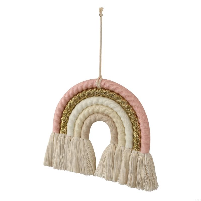 62KD Rainbow Wall Hanging Decor Decorative Boho Wall Ornament for Birhday Party Baby Room Nursery Classroom Wide Applications