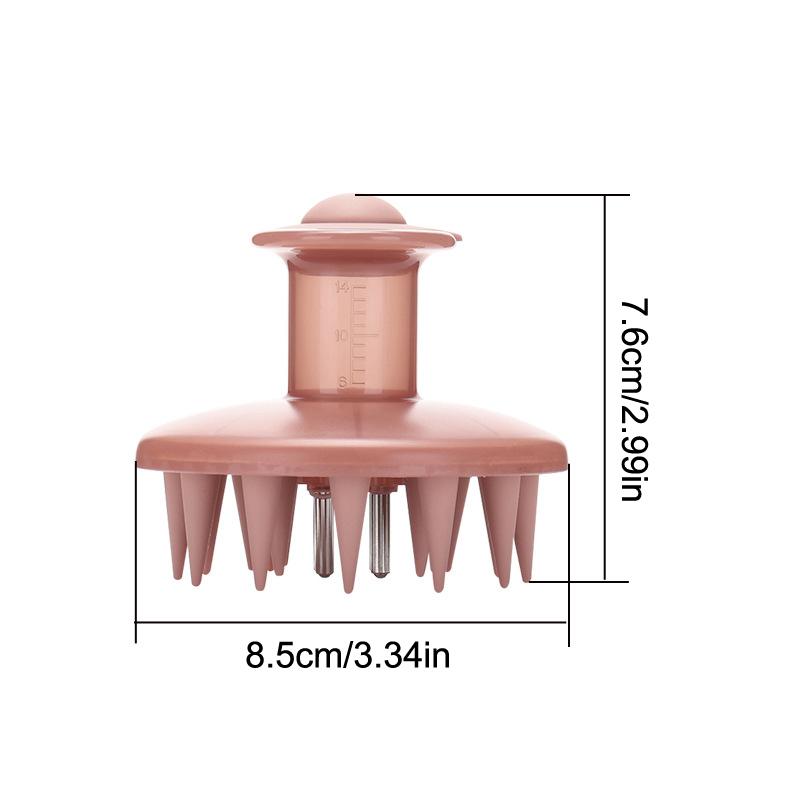 1Pcs Scalp Massage Hand Brush With Shampoo Dispenser Soft Silicone Hair Brush Multifunctional Scalp Exfoliation Brush