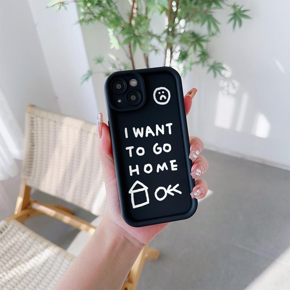 Go Home Pattern Soft TPU Phone Case for iPhone 17 Air 16 15 14 Pro Max Plus 13 12 Mini 8 7 X Xs Back Cover