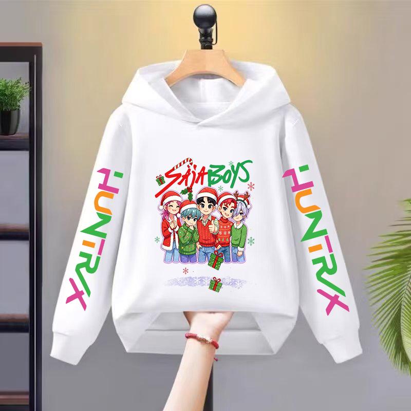 2025 Weihnachten KPop Devil Hunter Mädchen Hoodie Herbst/Winter Kinder Sportbekleidung Langarm Kinderbekleidung Top