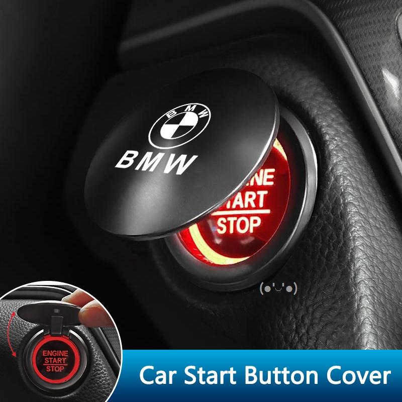Car Start Button Cover For BMW X3 X5 X6 X7 E30 E38 E39 E46 E60 E92 E93 M3 One-Click Start Stop Button Switch Cover Car Sticker cybf04