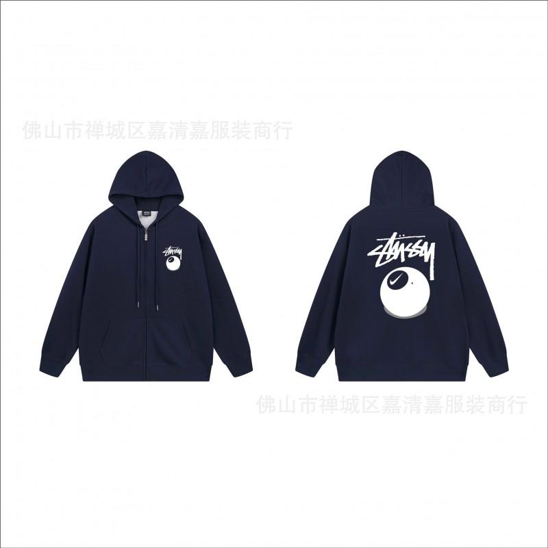 Unisex mikina s kapucí na zip s potiskem Bavlněný svetr Lehká podzimní zimní neformální svrchní oblečení