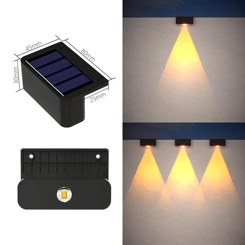 

1/2/4PCS Solar Wall Lights Outdoor Waterproof Garden Step Lighting for Yard Fence Stair Pathway Decoration Outside Solar Lights 1PC