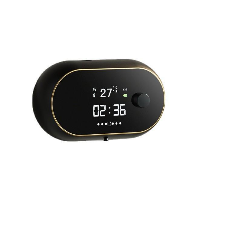 Rechargeable Wall-Mounted Infrared Soap Dispenser for Kitchen/Bathroom - Compatible with Foam, Gel, and Liquid Soaps, Plus Built-In Clock