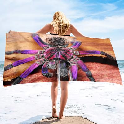 Microfiber Lightweight Beach Towel,Spider Print Fast Dry Super Absorbent Pool Towels ,Sand Proof Bath Towel For Spider Lovers