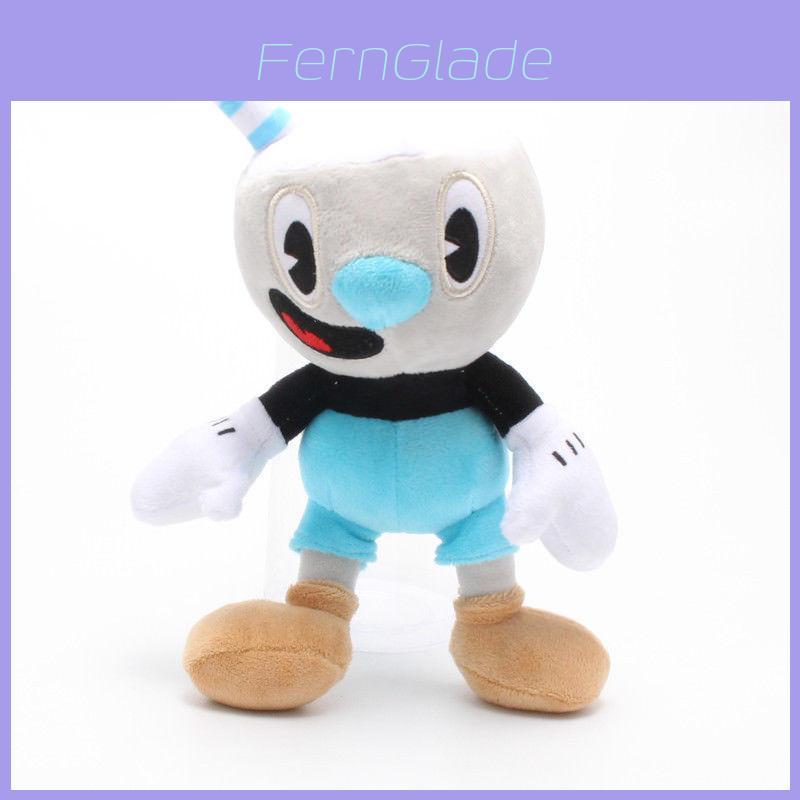 Adorable 10 Inch Cuphead And Mugman Plush Toy Set Featuring Soft Mecup And Brocup Characters