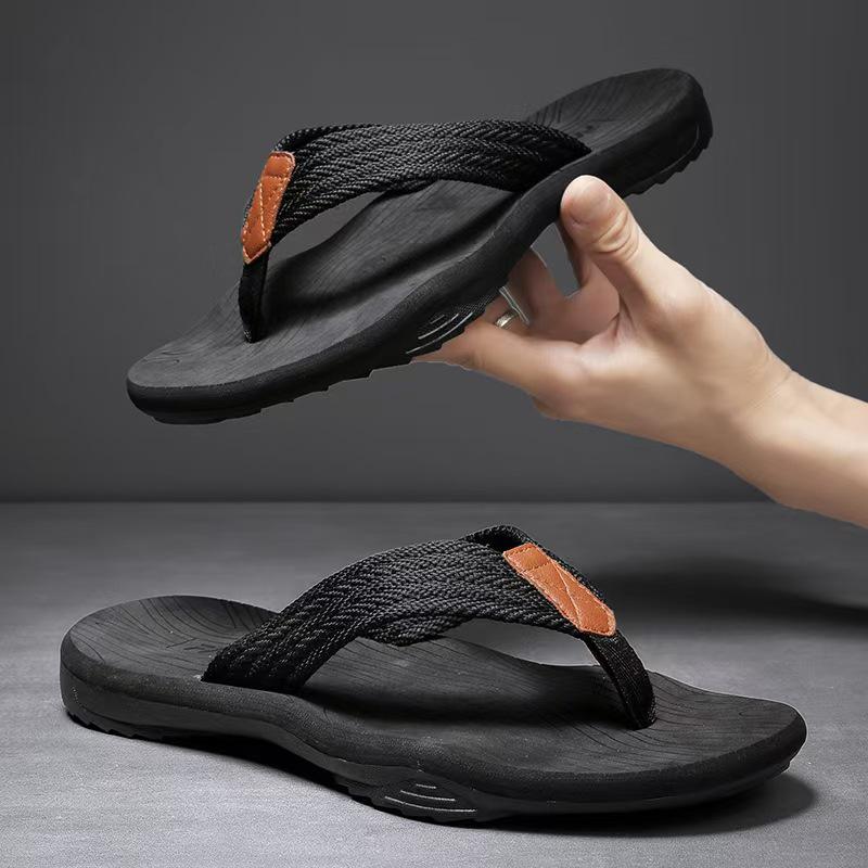 Men's Trendy Summer Non-Slip Flip-Flops Sandals - Toe Post Slippers for Outdoor and Beach Wear
