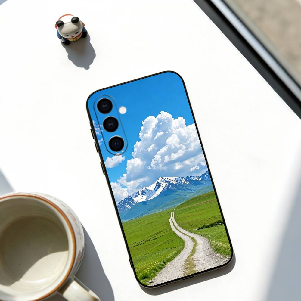 Grassland Phone Case For Samsung Galaxy A73,A72,A71,A70,A53,A52,A51,Others Soft Black Cover