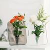 Yousheng Frame Flower Vase Clear Plastic Flower Container Modern Minimalist Decorative Vase for Home Desktop Bookshelf Table Decor Housewarming Gifts