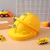 Alasum Construction Site Toy Helmets, Yellow, Kids, 5-Piece Set, Durable Plastic Construction Helmets for Pretend Play, Fun Accessories