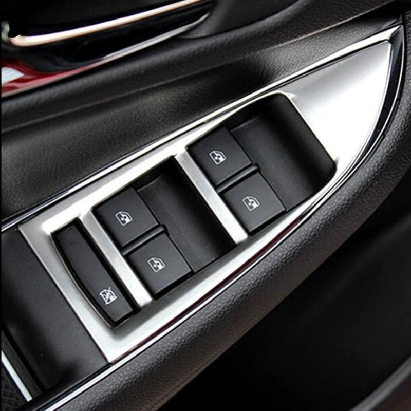 For Chevrolet Cruze Sedan 2017 2018    Door Armrest Window Glass Lift Switch Button Panel Cover Trim Frame 4pcs